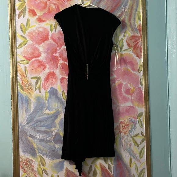 KAREN MILLEN KNIT ASYMMETRICAL RUCHING WITH ZIPPER HARDWADE SIZE 4 us - Picture 4 of 9